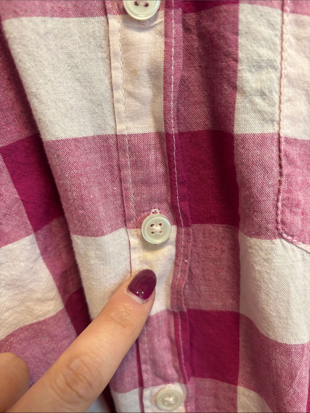 Pink gingham button up - Picture 8 of 8
